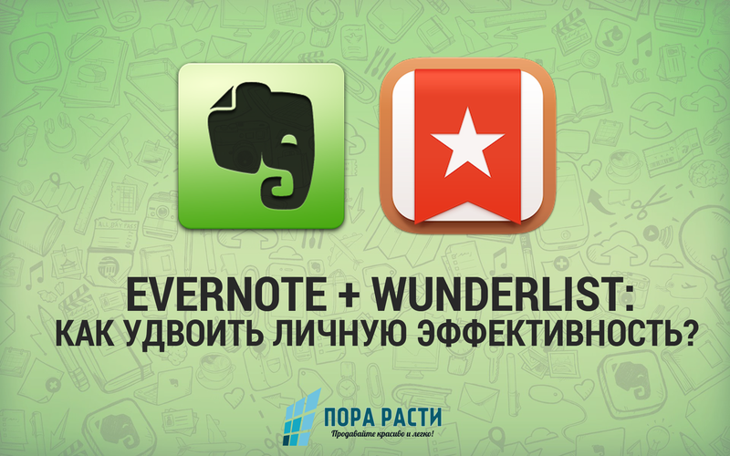 Evernote и Wunderlist как повысить личную эффективность